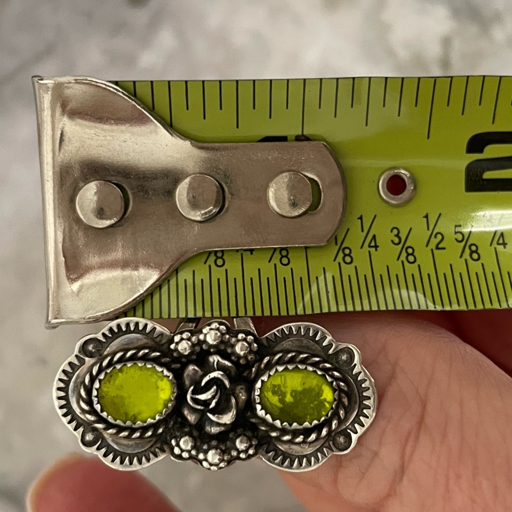 Sharon Cisco Sterling Silver & Peridot Ring Size 5.75 - Picture 10 of 13